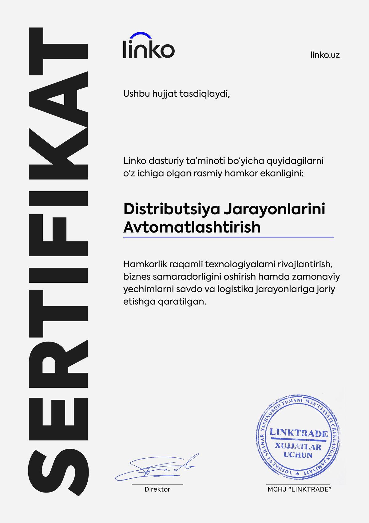 Linko Uzbekistan marketing design