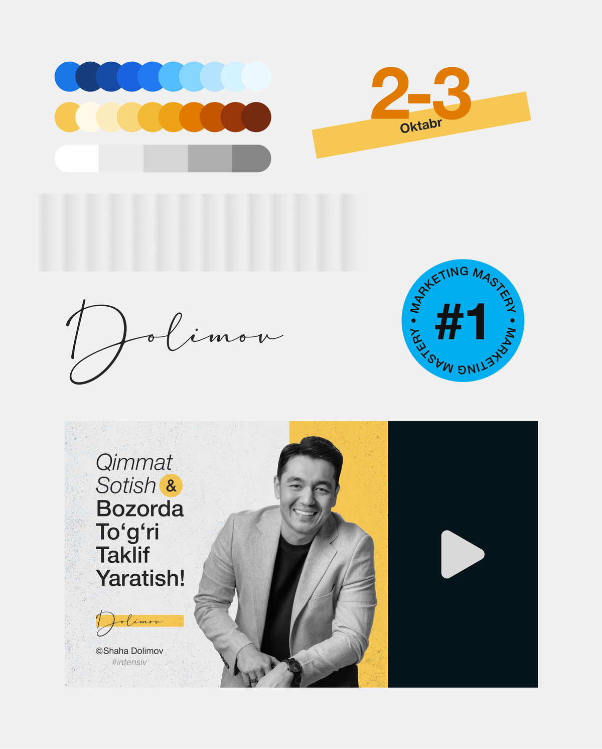 Shaha Dolimov presentation design: visual style